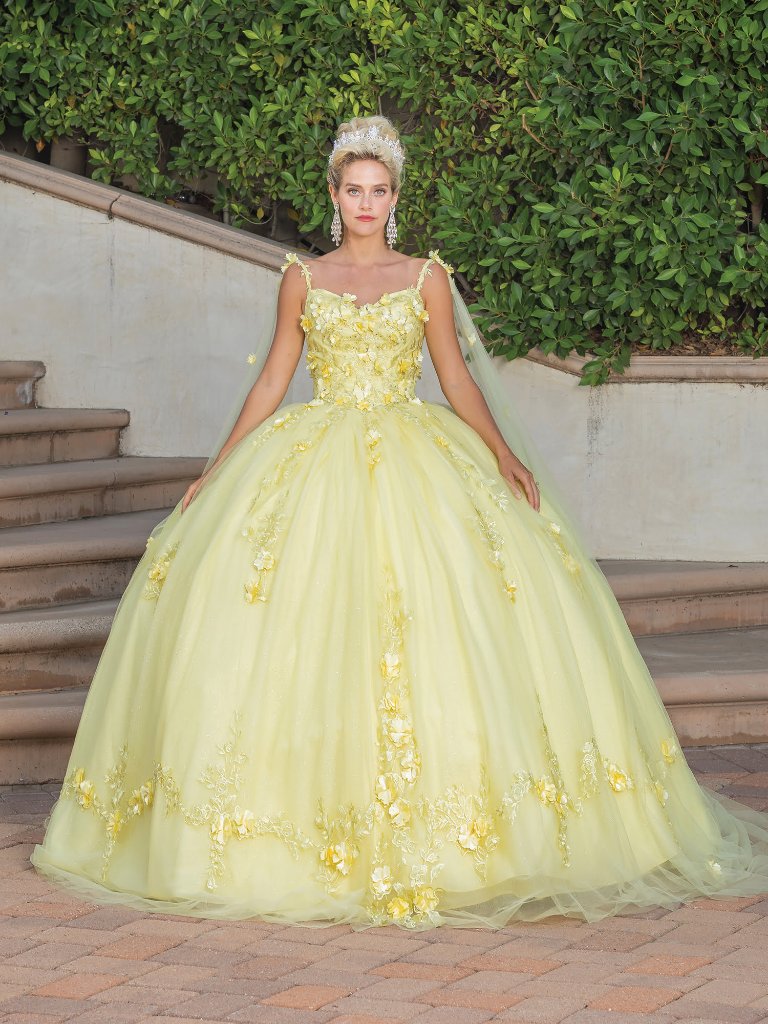 New Yellow Evening Gown Floor Length Formal Elegant Stunning 1738